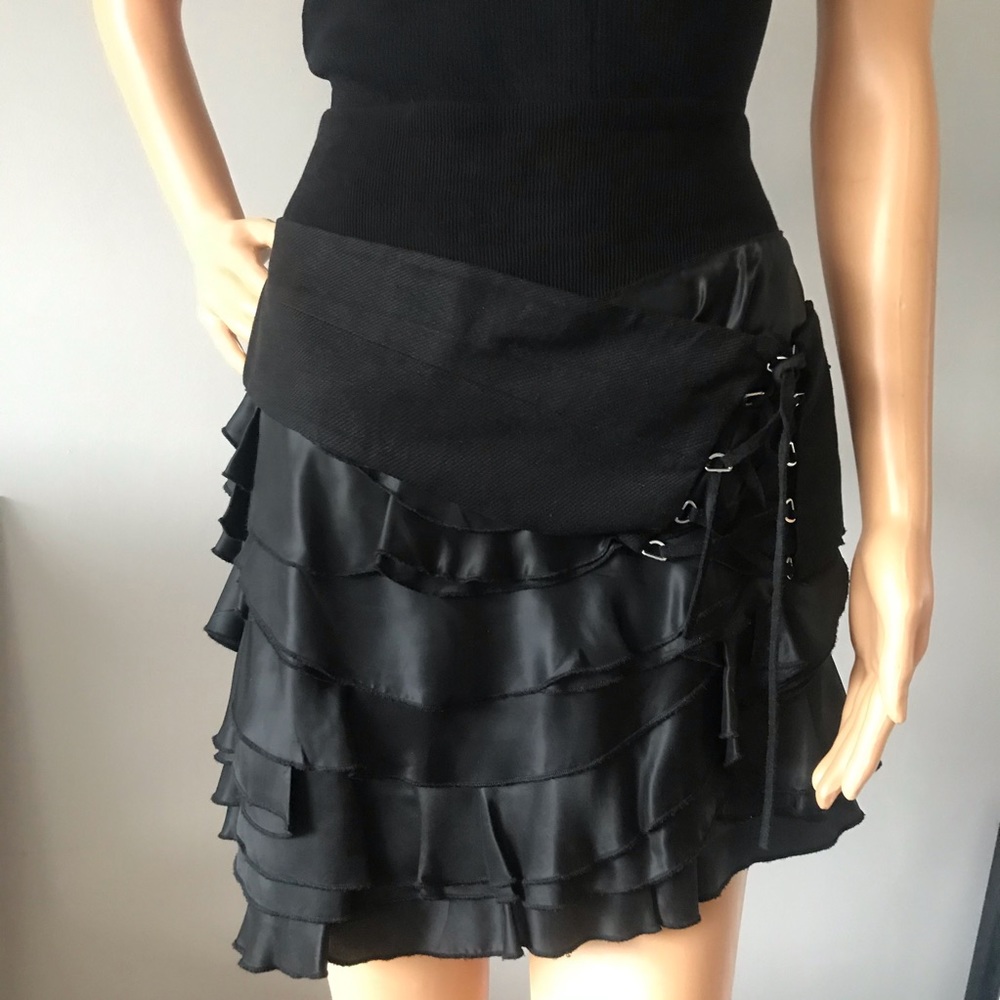 THE KOOPLES⛓RUFFELED MINI SKIRT